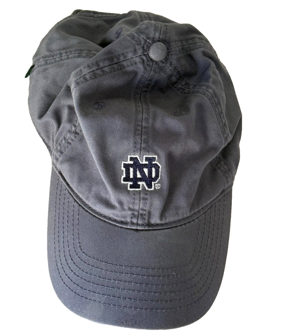 Notre Dame Fighting Irish Legacy Adjustable Strapback Hat Gray NCAA Cap